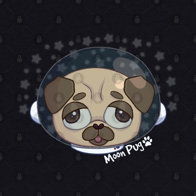 Moon Pug by PeppermintKamz